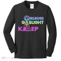 That Go Hard Girlboss Gaslight Gatekeep Trending Kids Long Sleeve Shirt thumb 0