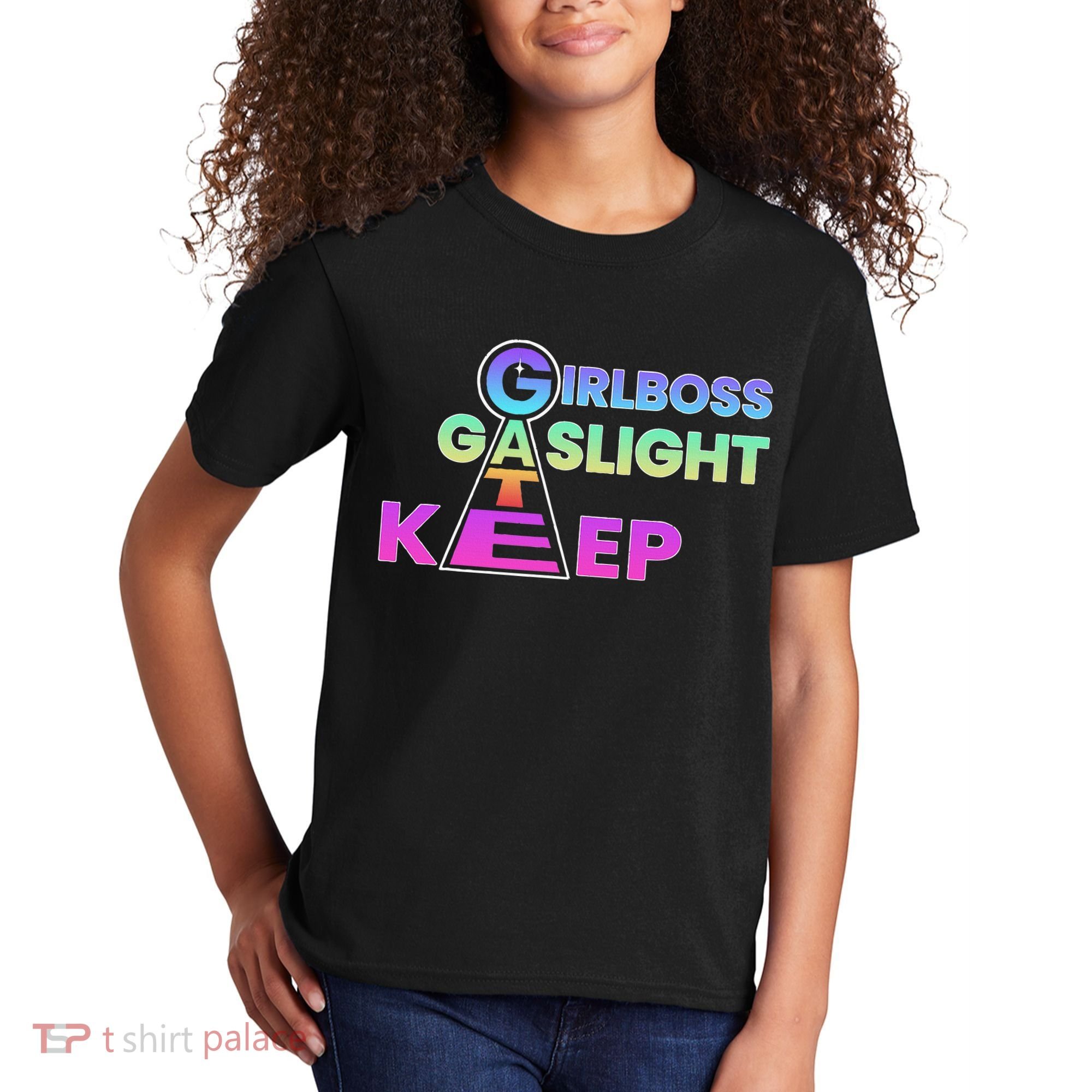 That Go Hard Girlboss Gaslight Gatekeep Trending Kids T-Shirt