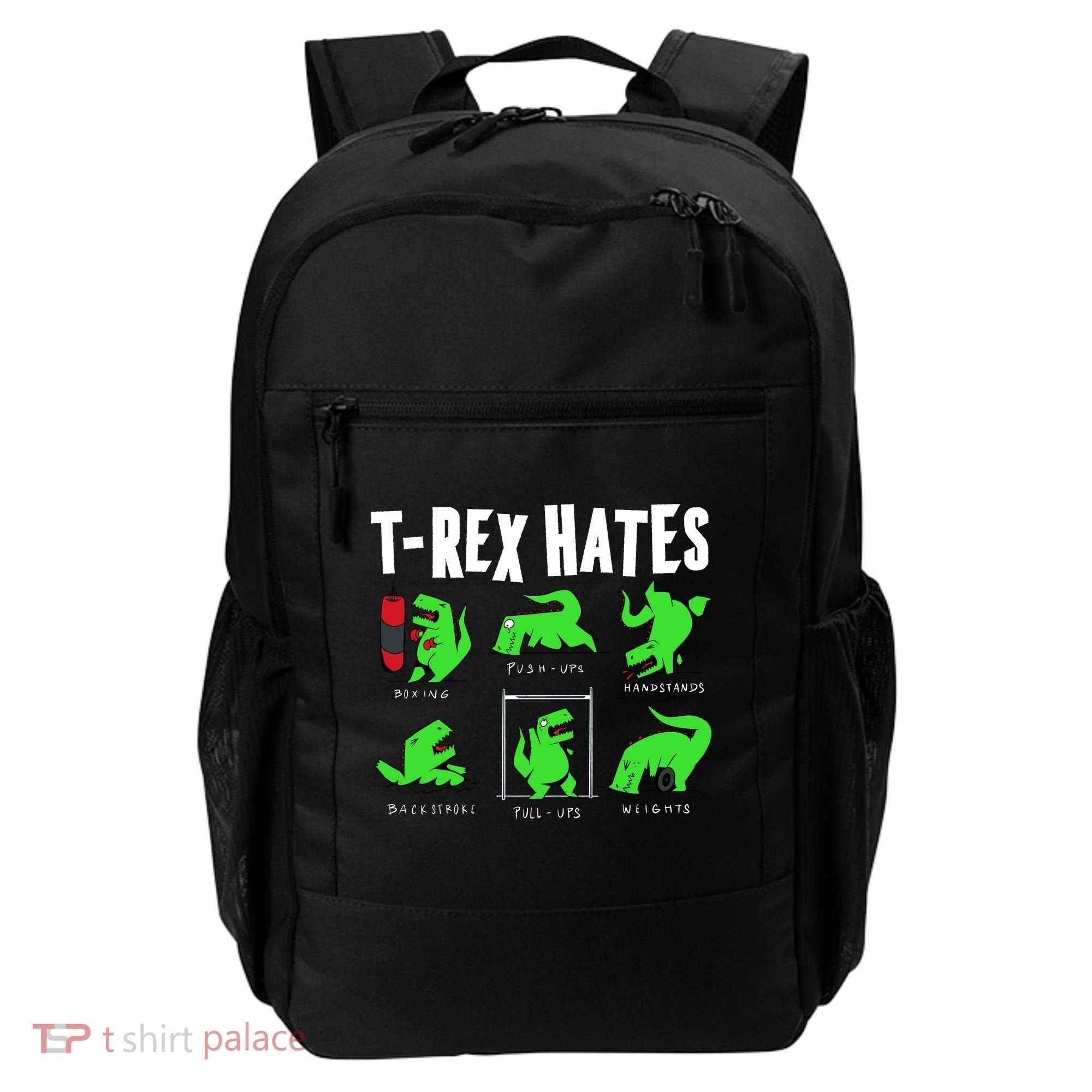 TRex Gym Hating Dinosaur Backpack