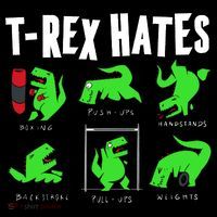 TRex Gym Hating Dinosaur Backpack thumb 2