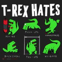 TRex Gym Hating Dinosaur Tumbler thumb 3