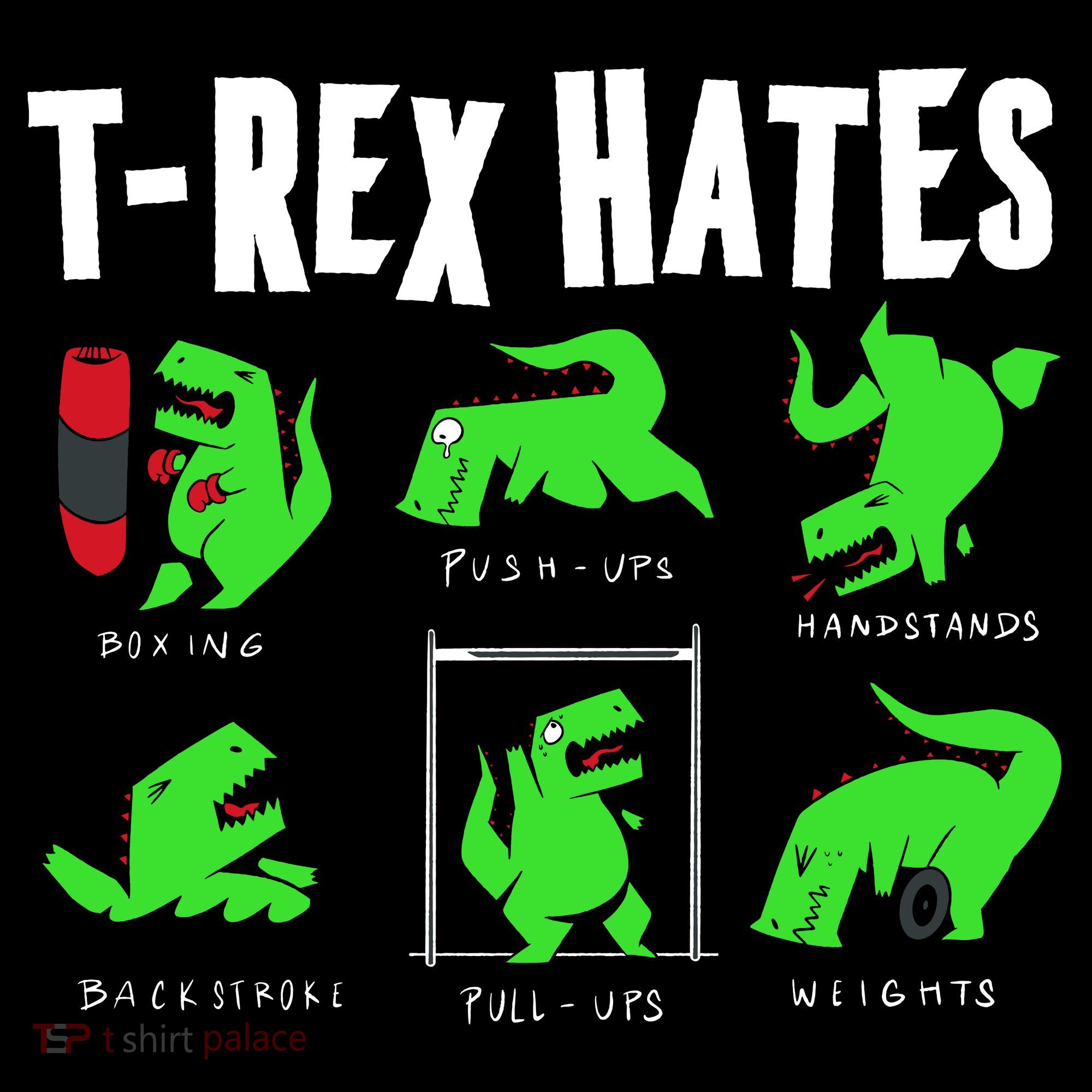 TRex Gym Hating Dinosaur Ornament