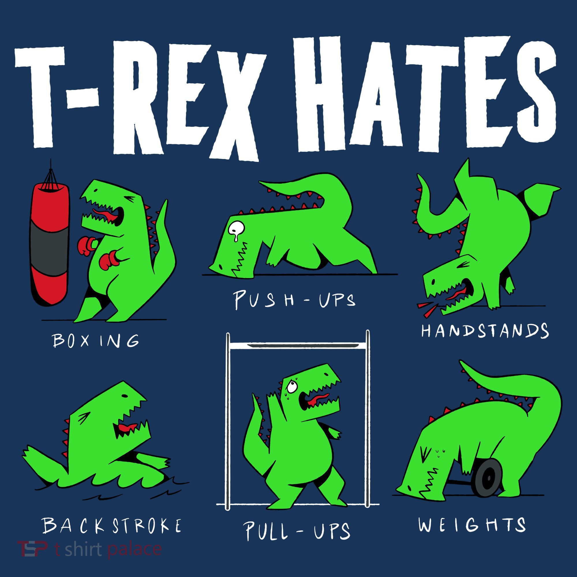 TRex Gym Hating Dinosaur Doggie Tank