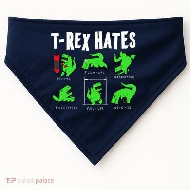 TRex Gym Hating Dinosaur USA-Made Doggie Bandana
