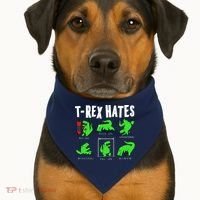 TRex Gym Hating Dinosaur USA-Made Doggie Bandana thumb 1