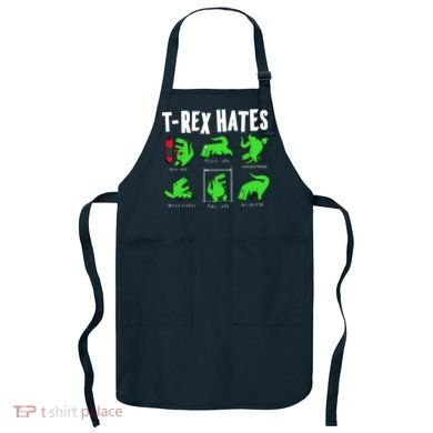 TRex Gym Hating Dinosaur Apron