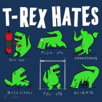 TRex Gym Hating Dinosaur Beanie thumb 2