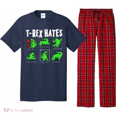 TRex Gym Hating Dinosaur Pajama Set