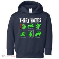 TRex Gym Hating Dinosaur Toddler Hoodie thumb 0