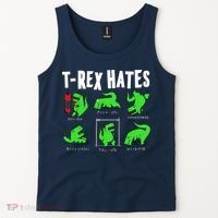 TRex Gym Hating Dinosaur Tank Top thumb 2