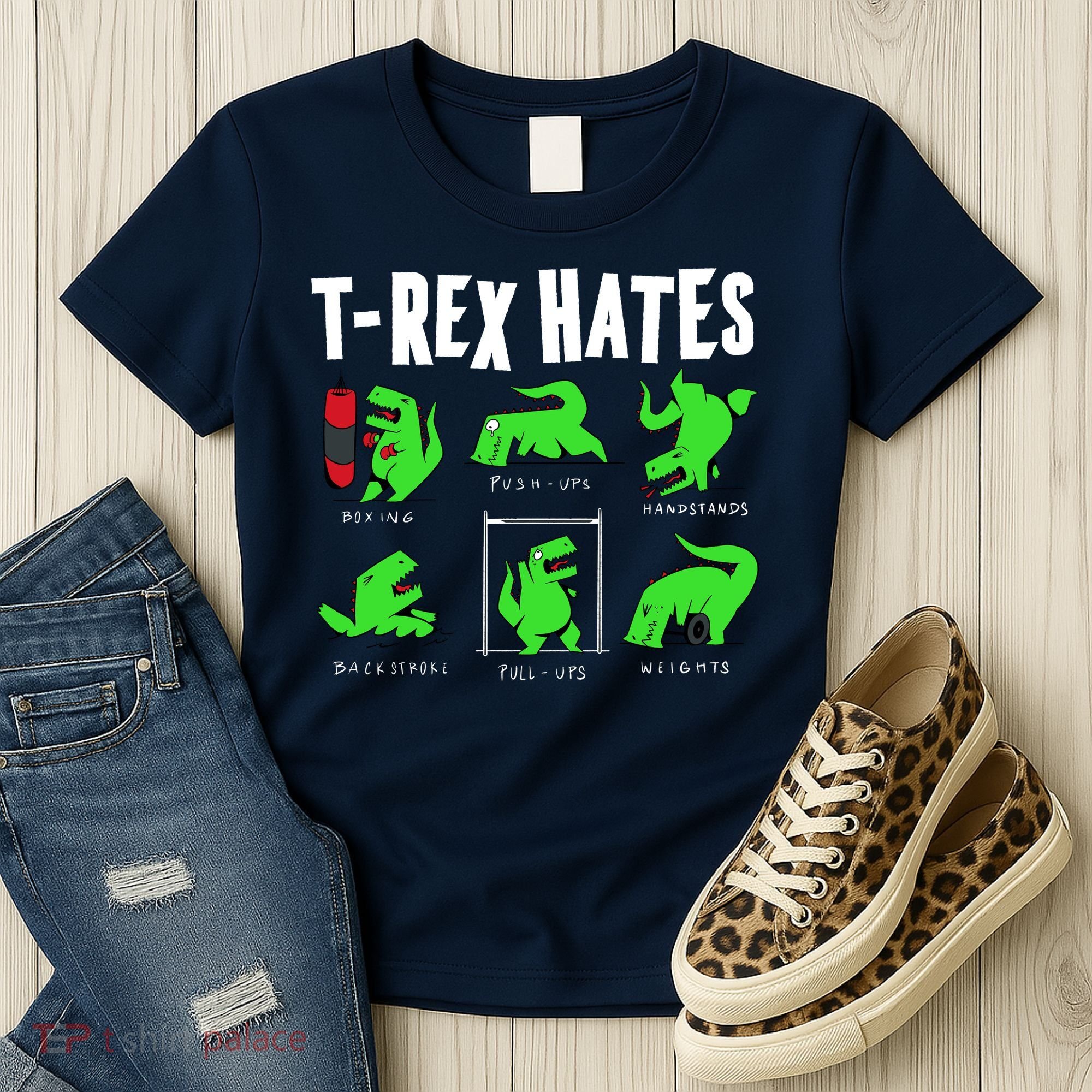 TRex Gym Hating Dinosaur Women's T-Shirt