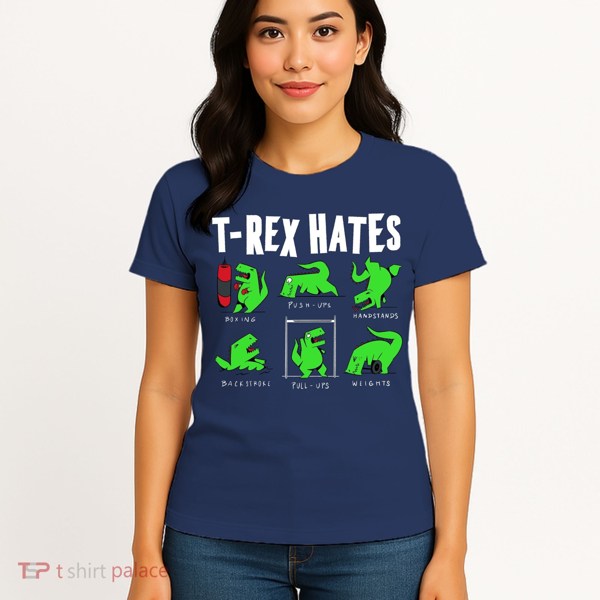 TRex Gym Hating Dinosaur Women's T-Shirt