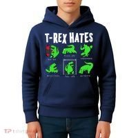 TRex Gym Hating Dinosaur Kids Hoodie thumb 4