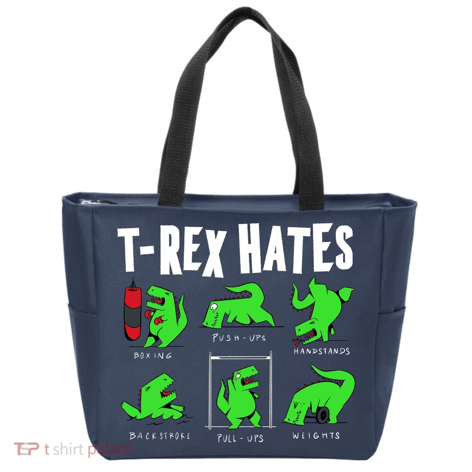 TRex Gym Hating Dinosaur Tote Bag