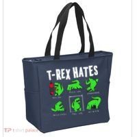TRex Gym Hating Dinosaur Tote Bag thumb 2