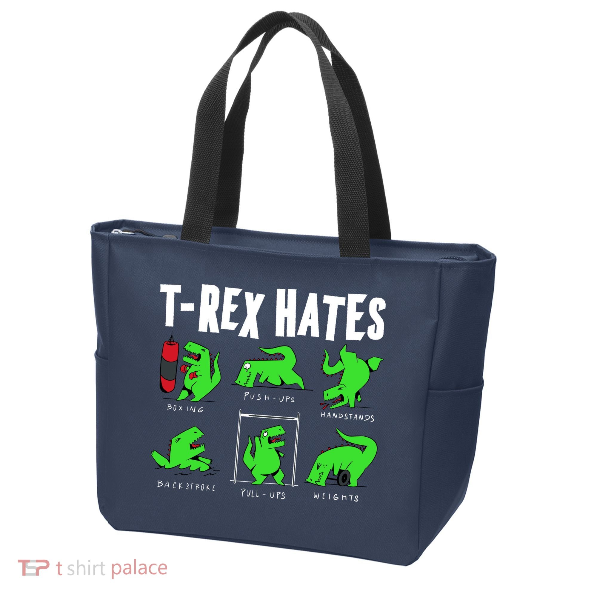 TRex Gym Hating Dinosaur Tote Bag