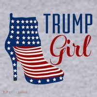 Trump Girl High Heel With Flag Women's Sweatshirt thumb 2