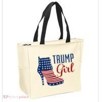 Trump Girl High Heel With Flag Tote Bag thumb 2
