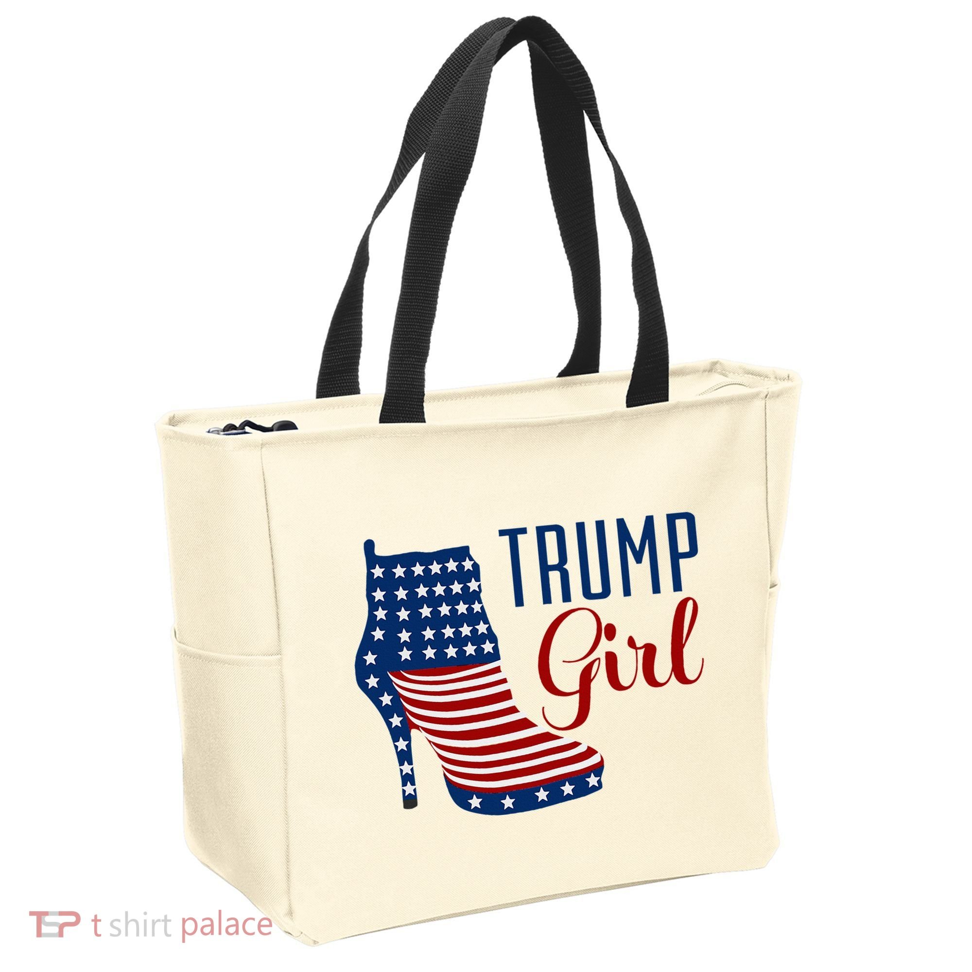 Trump Girl High Heel With Flag Tote Bag