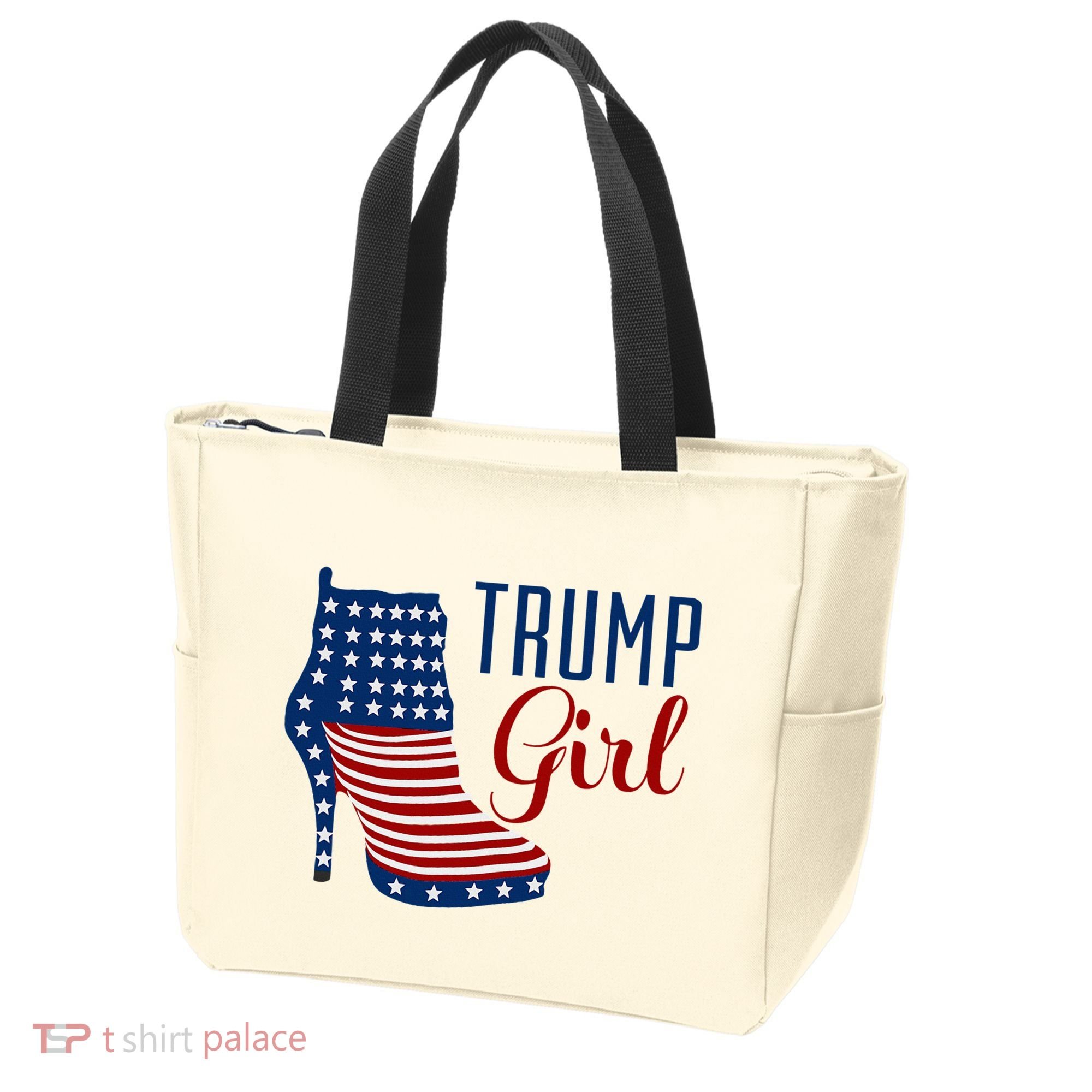 Trump Girl High Heel With Flag Tote Bag