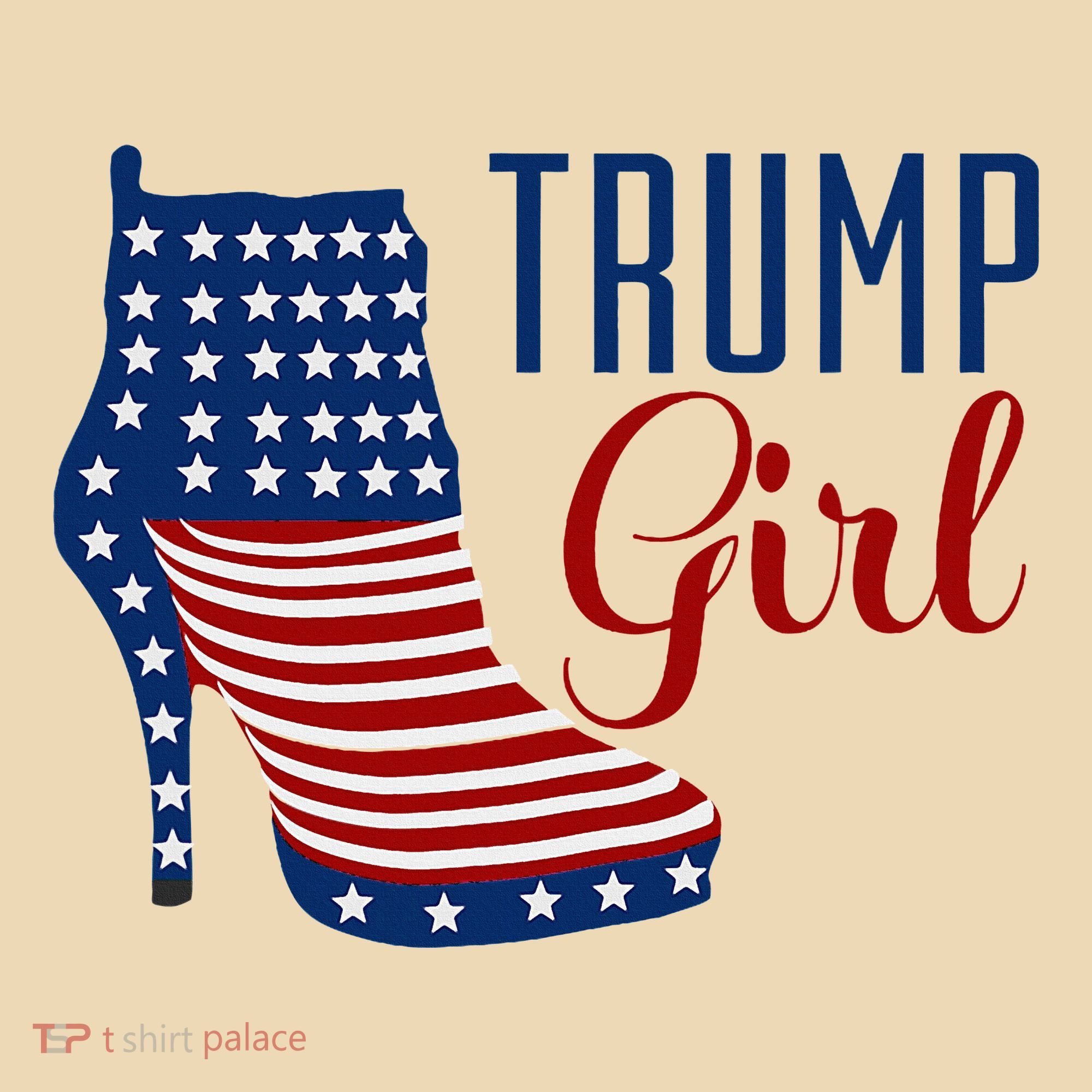 Trump Girl High Heel With Flag Tote Bag