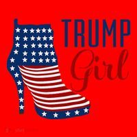 Trump Girl High Heel With Flag Santa Hat thumb 1