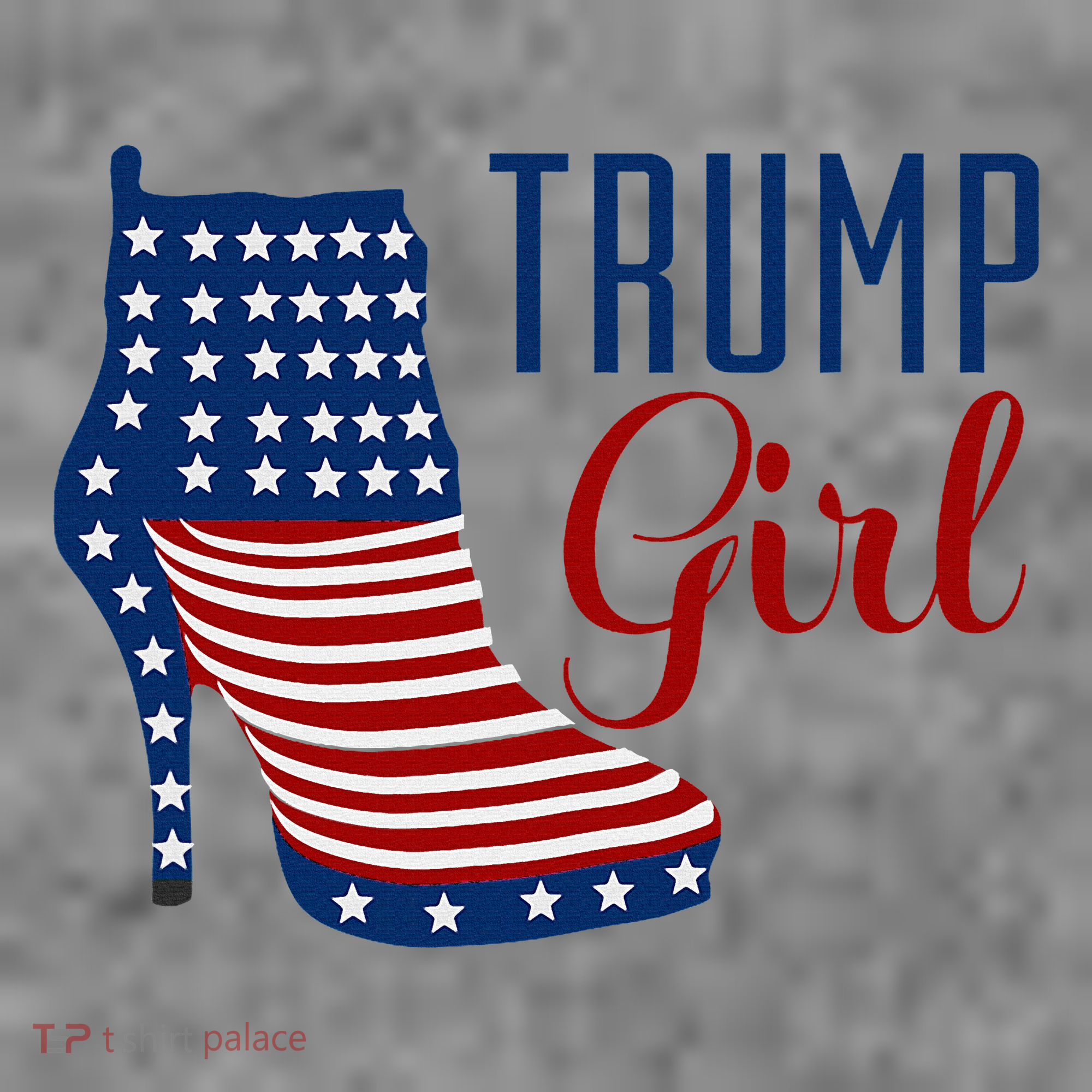 Trump Girl High Heel With Flag Toddler Hoodie