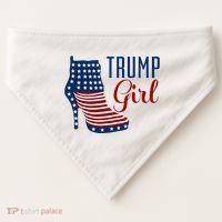 Trump Girl High Heel With Flag USA-Made Doggie Bandana thumb 0