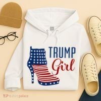 Trump Girl High Heel With Flag Hoodie thumb 4