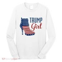 Trump Girl High Heel With Flag Long Sleeve Shirt thumb 0