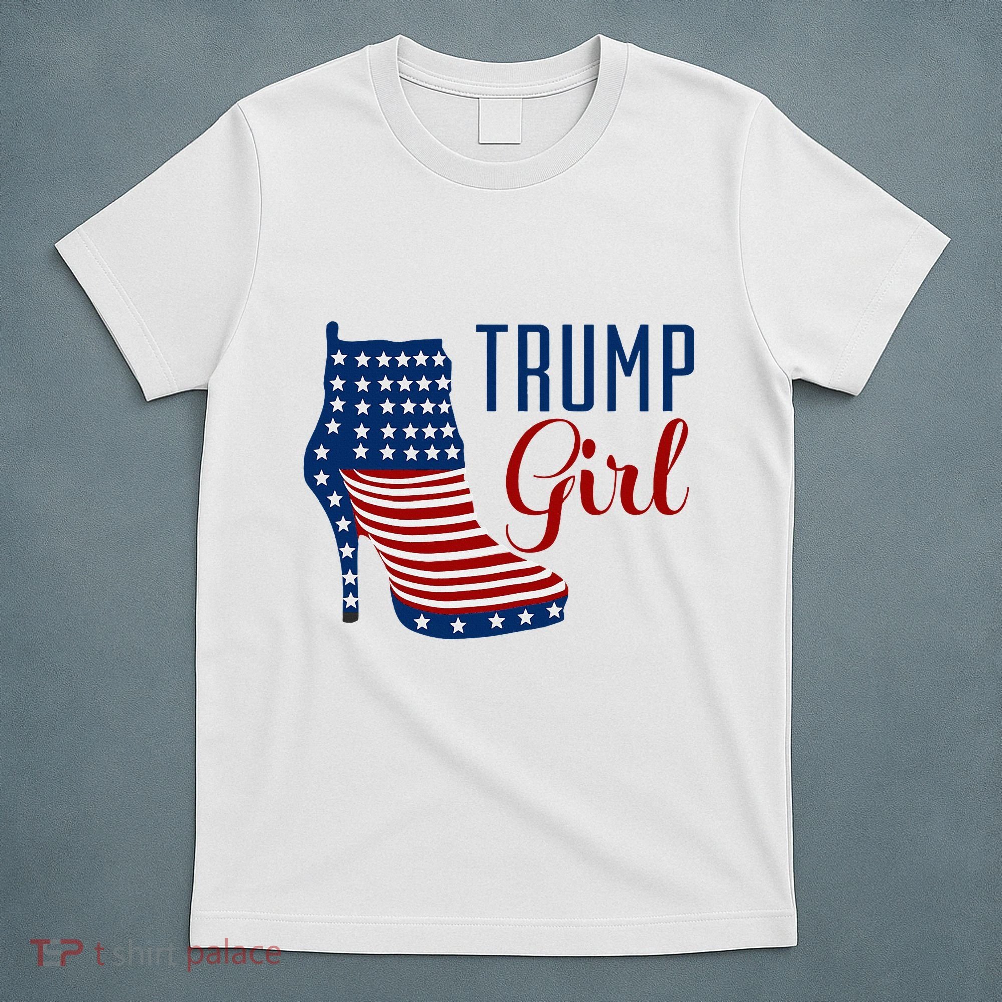 Trump Girl High Heel With Flag T-Shirt