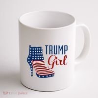 Trump Girl High Heel With Flag Coffee Mug thumb 1