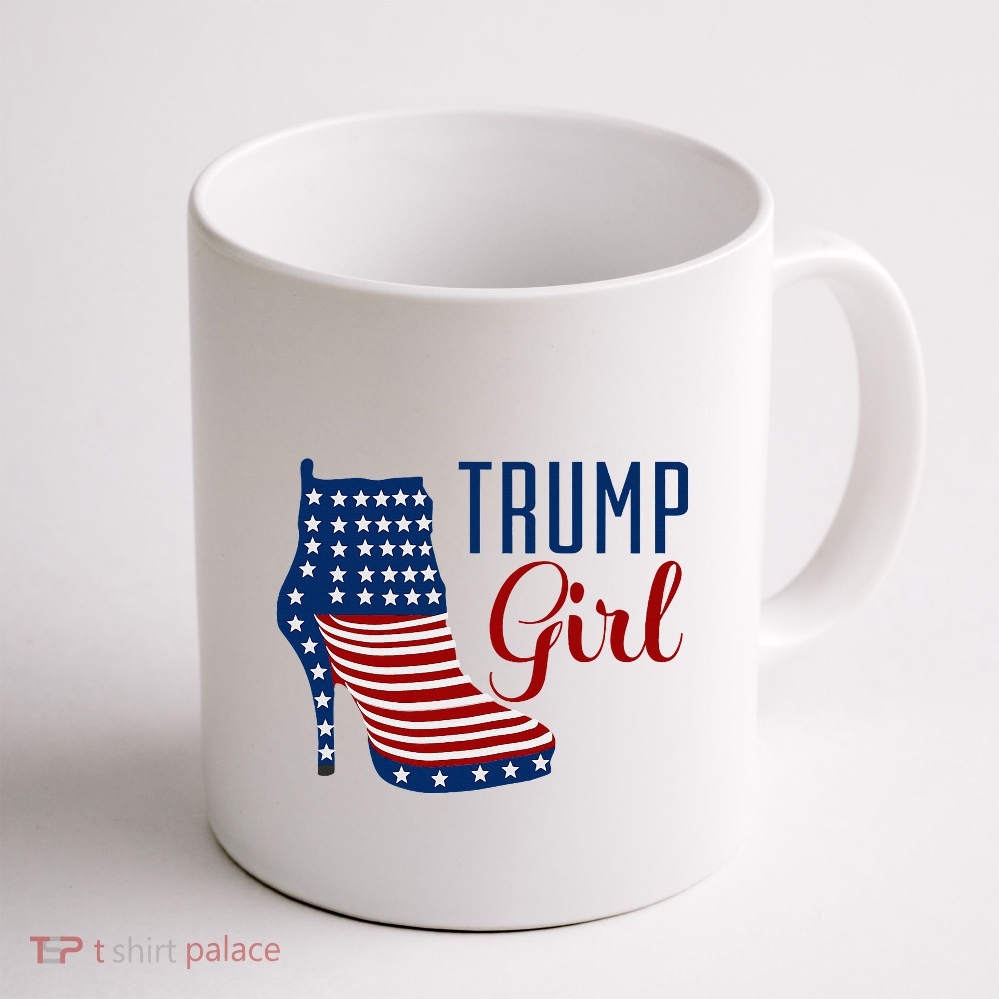 Trump Girl High Heel With Flag Coffee Mug