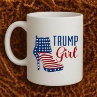 Trump Girl High Heel With Flag Coffee Mug thumb 2
