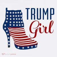 Trump Girl High Heel With Flag Women's Hoodie thumb 2