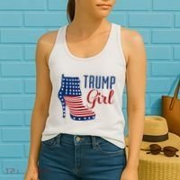 Trump Girl High Heel With Flag Women's Tank Top thumb 2