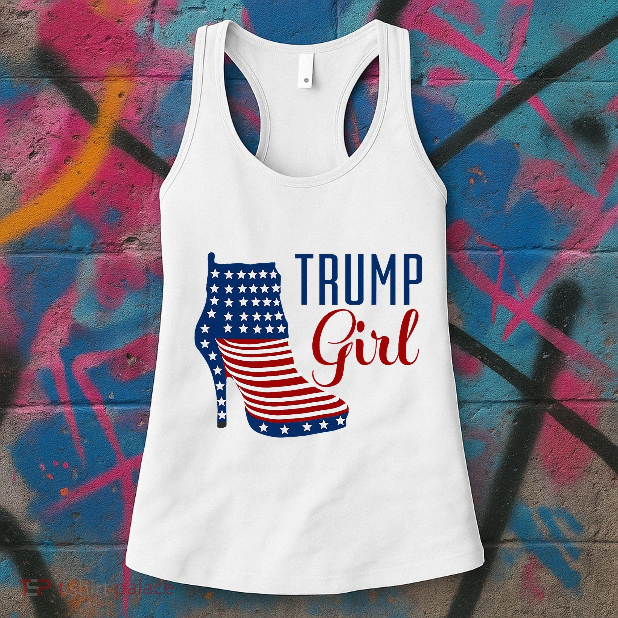 Trump Girl High Heel With Flag Women's Tank Top