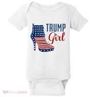 Trump Girl High Heel With Flag Baby Bodysuit thumb 0