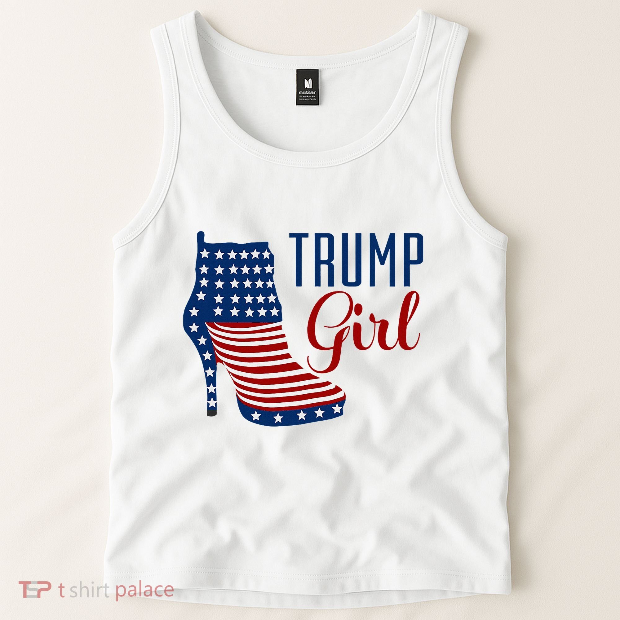 Trump Girl High Heel With Flag Tank Top