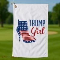 Trump Girl High Heel With Flag Golf Towel thumb 1
