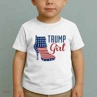 Trump Girl High Heel With Flag Toddler T-Shirt thumb 2
