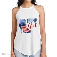 Trump Girl High Heel With Flag Women's Perfect Tri Rocker Tank thumb 2