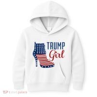 Trump Girl High Heel With Flag Kids Hoodie thumb 0
