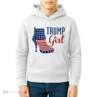 Trump Girl High Heel With Flag Kids Hoodie thumb 4