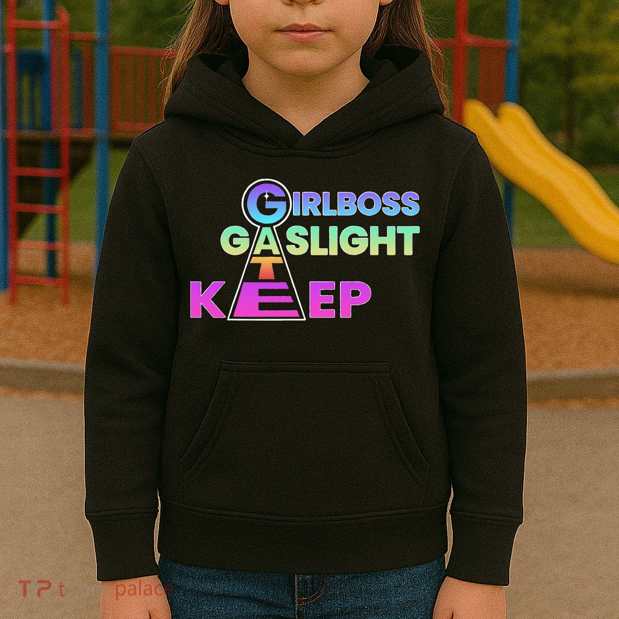 That Go Hard Girlboss Gaslight Gatekeep Trending Kids Hoodie