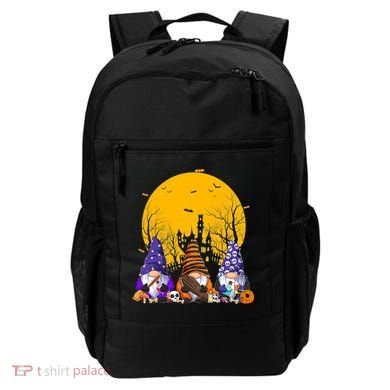 Three Gnomes Happy Halloween Fall Candy Corn Pumpkin Backpack