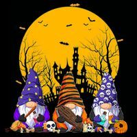 Three Gnomes Happy Halloween Fall Candy Corn Pumpkin Backpack thumb 2