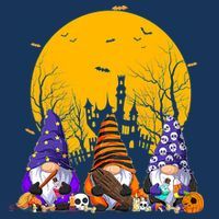 Three Gnomes Happy Halloween Fall Candy Corn Pumpkin Women's Sweatshirt thumb 2