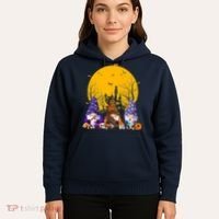 Three Gnomes Happy Halloween Fall Candy Corn Pumpkin Hoodie thumb 5