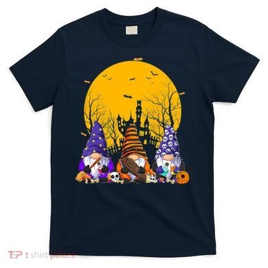 Three Gnomes Happy Halloween Fall Candy Corn Pumpkin T-Shirt